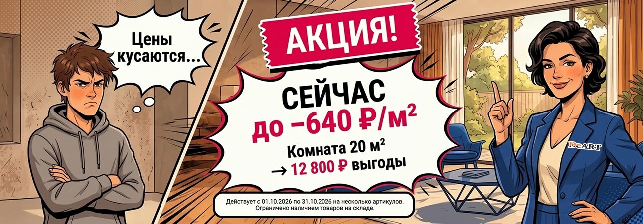 Распродажа кварцвинила в октябре 2026