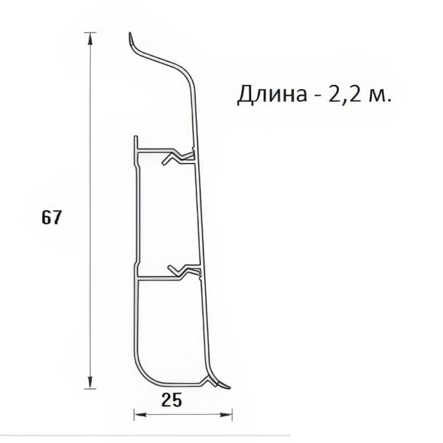 Плинтус Dekor Plast граб темный