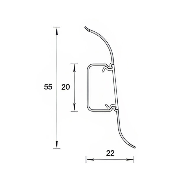 Плинтус напольный Идеал «Классик» дуб беленый