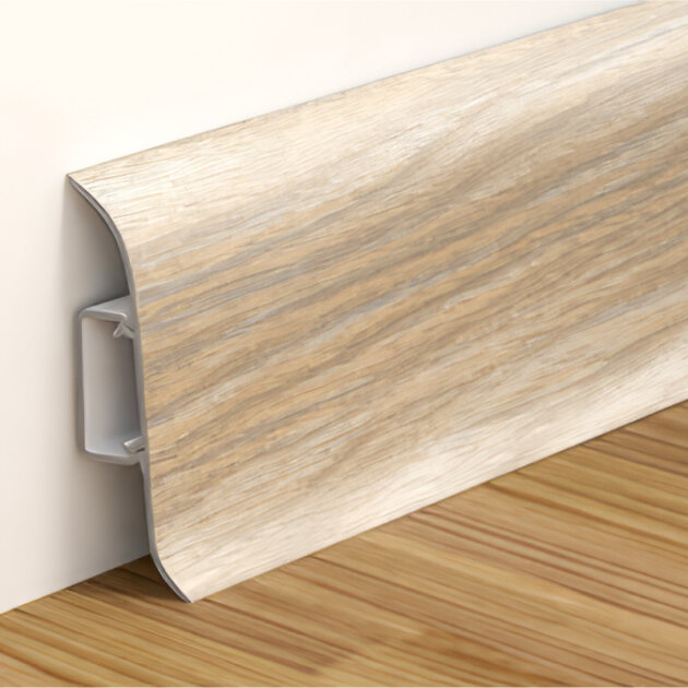 Плинтус напольный Идеал «Классик» дуб беленый