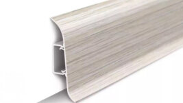 Плинтус напольный Идеал «Классик» ясень белый