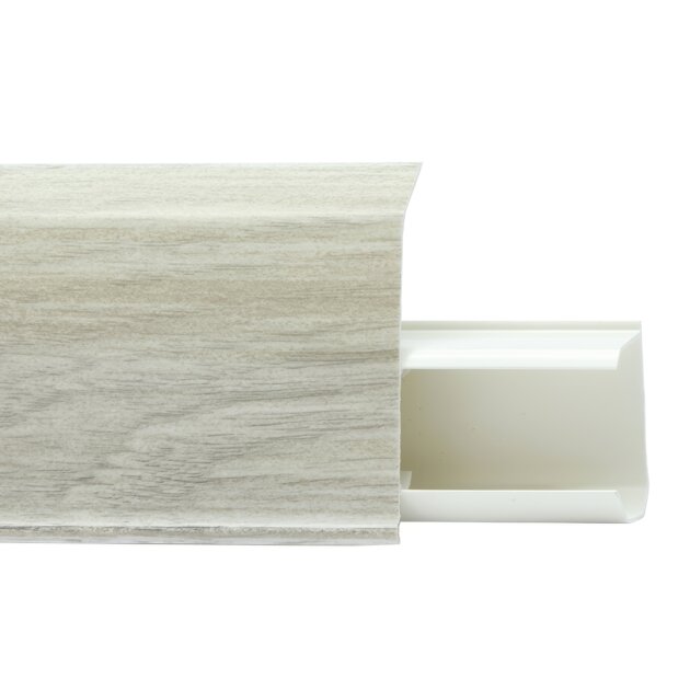 Плинтус пластиковый Winart Quadro 55 мм Булатный 509