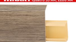 Плинтус пластиковый Winart Quadro 55 мм Дуб Исандо 567