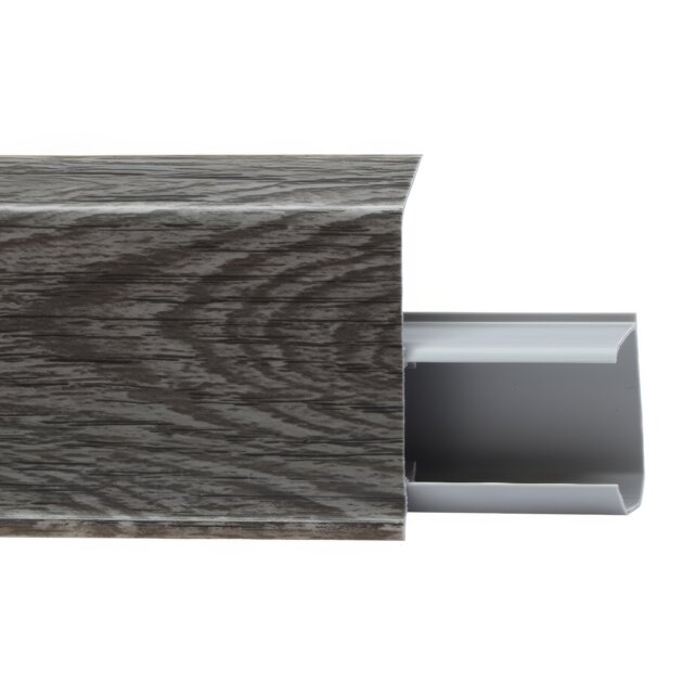 Плинтус пластиковый Winart Quadro 55 мм Дуб Оксфордский 520