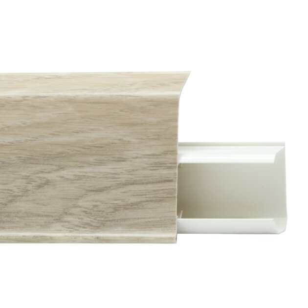 Плинтус пластиковый Winart Quadro 55 мм Дуб Полярный 514