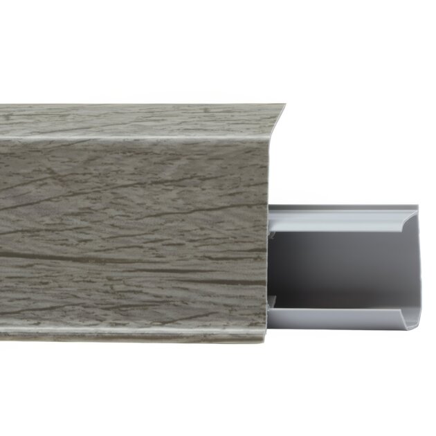 Плинтус пластиковый Winart Quadro 55 мм Дуб Сепия 536