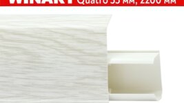 Плинтус пластиковый Winart Quadro 55 мм Дуб Северный 580