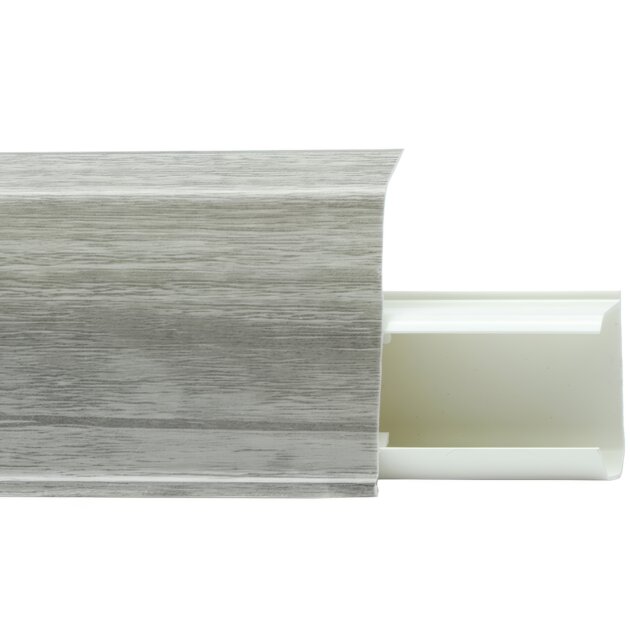 Плинтус пластиковый Winart Quadro 55 мм Дуб Шогун 533