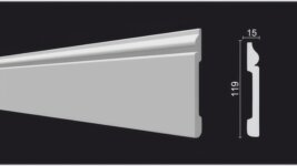 Плинтус под покраску из дюрополимера DD004