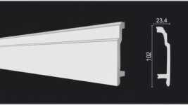 Плинтус под покраску из дюрополимера DD102