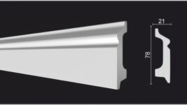 Плинтус под покраску из дюрополимера DD122