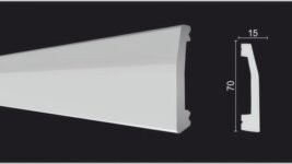 Плинтус под покраску из дюрополимера DD125