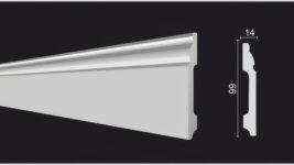 Плинтус под покраску из дюрополимера DD15