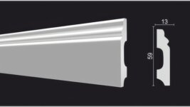 Плинтус под покраску из дюрополимера DD27