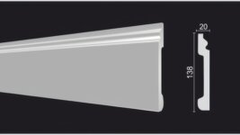 Плинтус под покраску из дюрополимера DD31