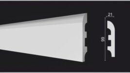 Плинтус под покраску из дюрополимера DD41